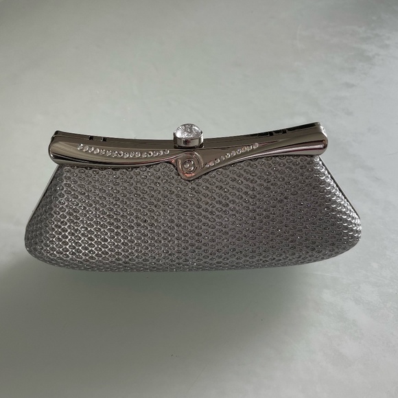 Sparkly Rhinestone Silver Clutch - Picture 2 of 4